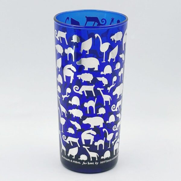 Scotass Egizia Cobalt Blue Silver Overlay Glass Vase By Marco Susini and Elisabeth Vidal C1990
