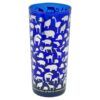 Scotass Egizia Cobalt Blue Silver Overlay Glass Vase By Marco Susini and Elisabeth Vidal C1990