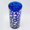 Scotass Egizia Cobalt Blue Silver Overlay Glass Vase By Marco Susini and Elisabeth Vidal C1990