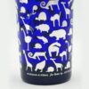 Scotass Egizia Cobalt Blue Silver Overlay Glass Vase By Marco Susini and Elisabeth Vidal C1990