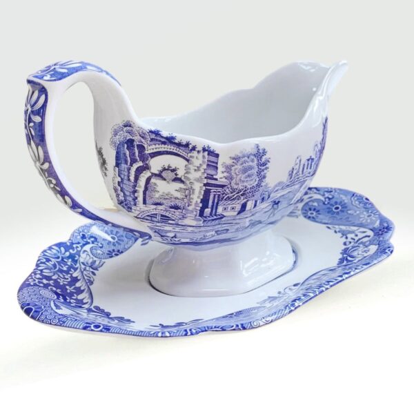 Copeland Spode Blue Italian Pattern Gravy Boat Modern Marking