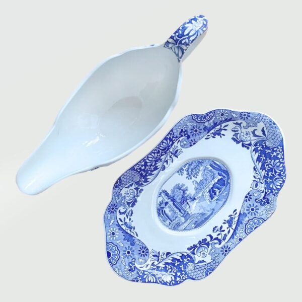 Copeland Spode Blue Italian Pattern Gravy Boat Modern Marking