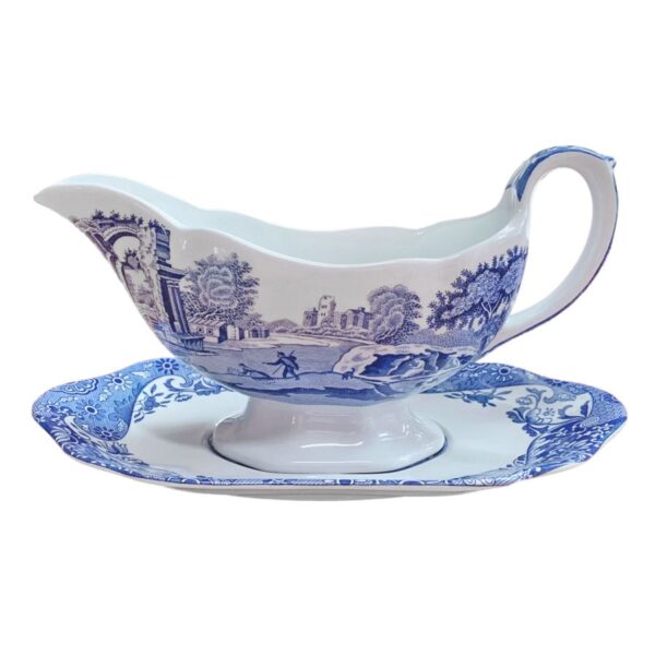 Copeland Spode Blue Italian Pattern Gravy Boat Modern Marking