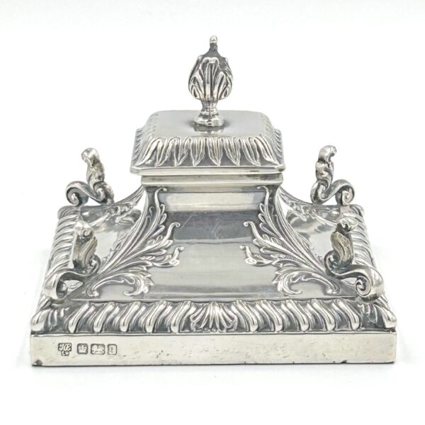 Hallmarked Silver Inkwell Sheffield 1908 Hawksworth Eyre and Co