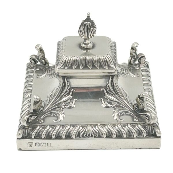 Hallmarked Silver Inkwell Sheffield 1908 Hawksworth Eyre and Co