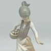 Lladro Figurine Goose Chasing a Girl With Basket Of Eggs