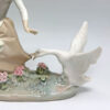 Lladro Figurine Goose Chasing a Girl With Basket Of Eggs