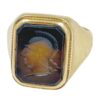 18ct Gold Bloodstone Intaglio Ring