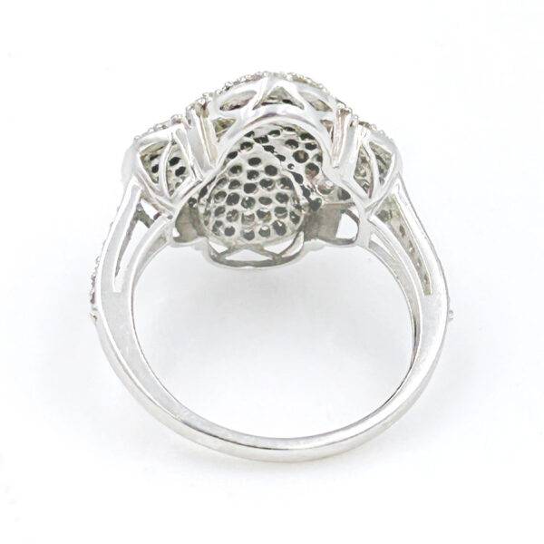 9ct White Gold Diamond Cluster Ring