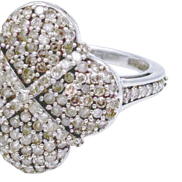 9ct White Gold Diamond Cluster Ring