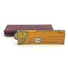Antique 12 Inch Folding Wooden Rule With Compass And Levelling R. Nicholl