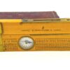 Antique 12 Inch Folding Wooden Rule With Compass And Levelling R. Nicholl