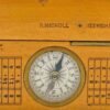 Antique 12 Inch Folding Wooden Rule With Compass And Levelling R. Nicholl