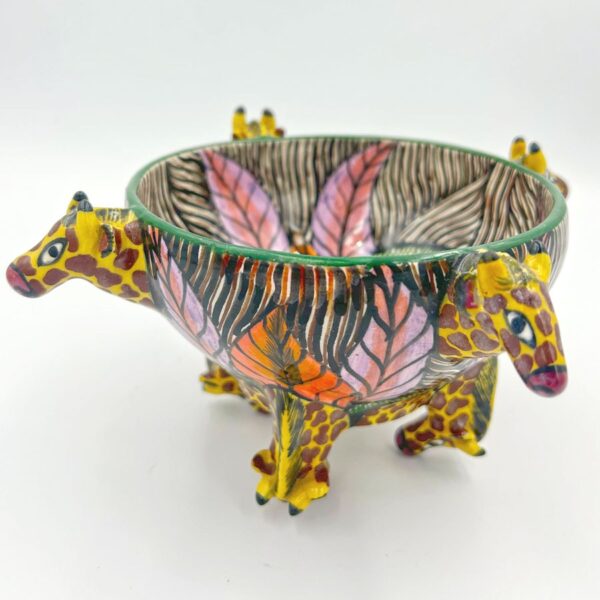 Ardmore Hand Painted Giraffe Bowl 1999