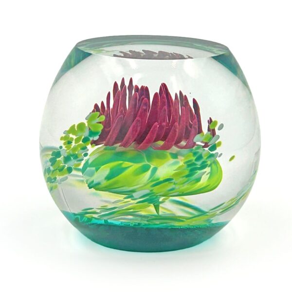 Caithness-Scotland-Caledonian-Thistle-Glass-Paperweight-1 Caithness Scotland Caledonian Thistle Glass Paperweight