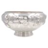German-Silver-Rose-Bowl-830-Standard German Silver Rose Bowl Heavy Roses In Relief 830 Standard
