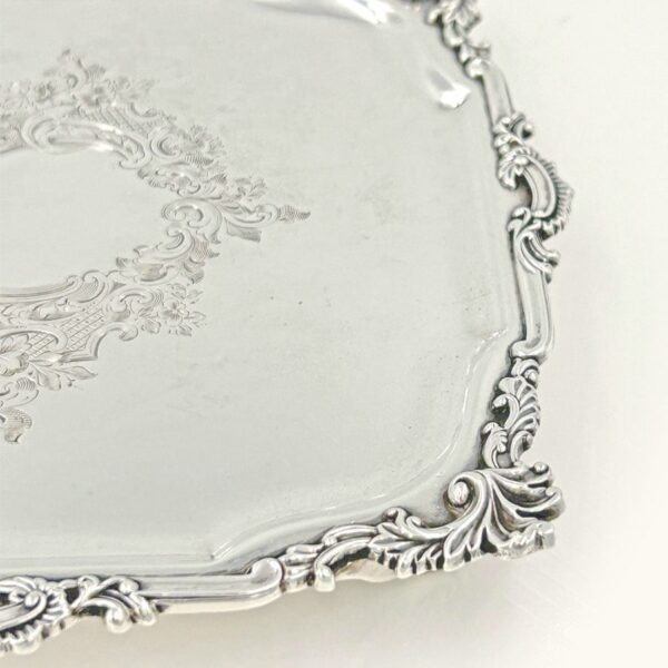 Hallmarked-silver-salver-Edward-vIII-hawksworth-eyre-and-co-london-1901-1 Hallmarked Silver Salver Edward VIII Hawksworth Eyre and Co London 1901