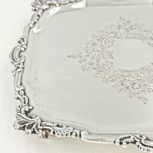 Hallmarked-silver-salver-Edward-vIII-hawksworth-eyre-and-co-london-1901-2 Hallmarked Silver Salver Edward VIII Hawksworth Eyre and Co London 1901