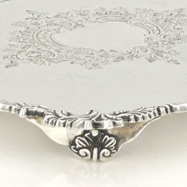 Hallmarked-silver-salver-Edward-vIII-hawksworth-eyre-and-co-london-1901-7 Hallmarked Silver Salver Edward VIII Hawksworth Eyre and Co London 1901