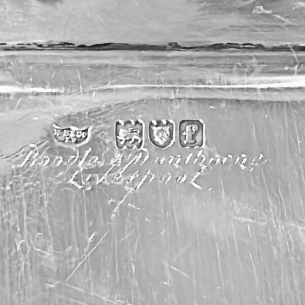 Hallmarked-silver-salver-Edward-vIII-hawksworth-eyre-and-co-london-1901-8 Hallmarked Silver Salver Edward VIII Hawksworth Eyre and Co London 1901