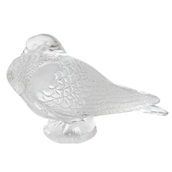 Lalique Pigeon Bruges Crystal Sculpture C1931