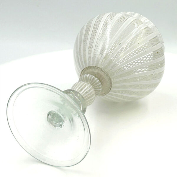 Murano-Venetian-three-bubble-glass-goblet-3 Murano Venetian Three Bubble Glass Goblet