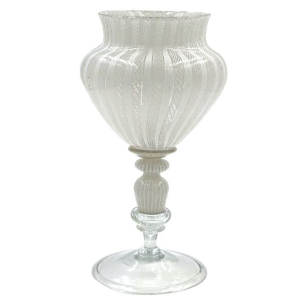 Murano-Venetian-three-bubble-glass-goblet Murano Venetian Three Bubble Glass Goblet