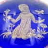 Murano Glass Girl In Garden Millefiori Paperweight