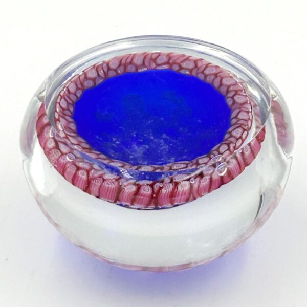 Murano Glass Girl In Garden Millefiori Paperweight