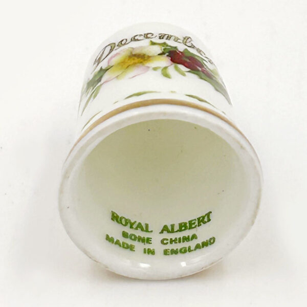 Royal Albert Flower Of The Month December Thimble