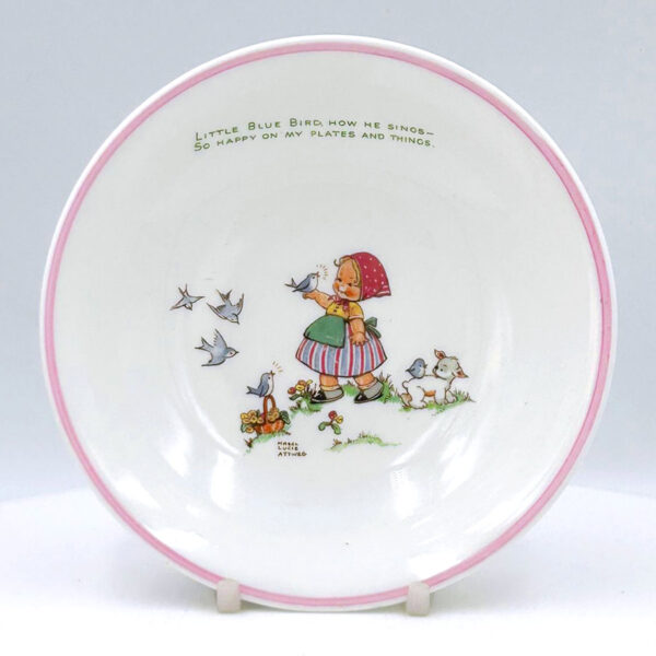 Shelley-Mabel-lucie-attwell-porridge-bowl-blue-bird-1 Shelley Mabel Lucie Attwell Porridge Bowl Blue Bird