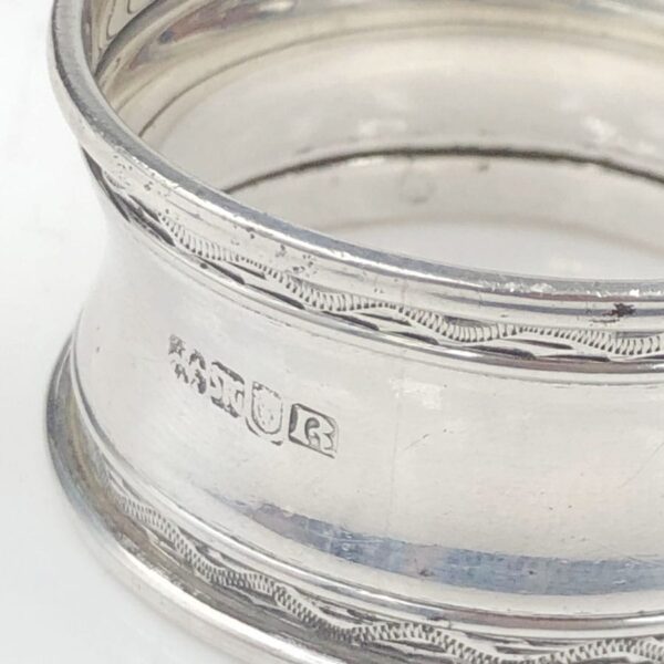 Sterling Silver Serviette Ring Monogramed  G