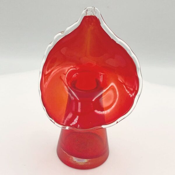 Vintage MCM Handblown Red Jack In The  Pulpit Vase
