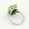 18ct White Gold Ring Set With Carved Jade