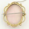 9ct Gold Coral  Cameo Carved Brooch Of A Lady