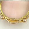 9ct Gold Coral  Cameo Carved Brooch Of A Lady