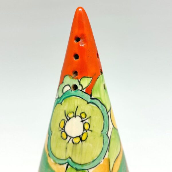 Clarice Cliff Bizarre Jonquil Conical sugar shaker c1934