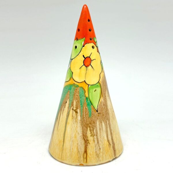 Clarice Cliff Bizarre Jonquil Conical sugar shaker c1934