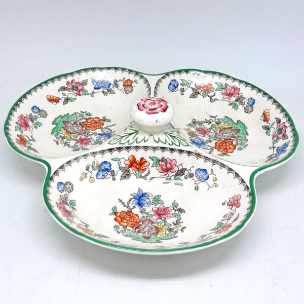 Copeland Spode Chinese Rose Three Division Snack Dish