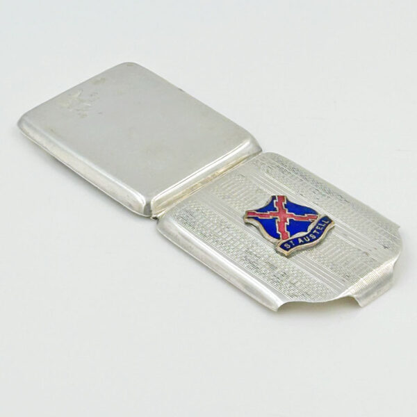 Hallmarked Union Castle Silver Saint Austell Match Holder Birmingham 1928