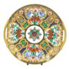 Noritake Japan Maruki Seal Gold Flowers and Birds Large Tea Cake Plate