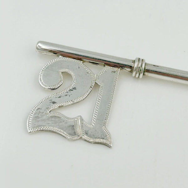 Sterling Silver 21st Birthday Presentation Key