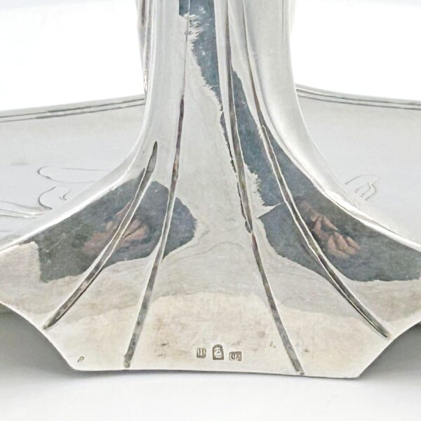 WMF Silvered Art Nouveau Maiden Card Tray C1910