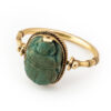 18ct Gold Victorian Egyptian Revival Swivel Scarab Ring