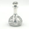 Art Nouveau Silver Overlayed Glass Miniature Perfume Bottle