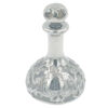 Art Nouveau Silver Overlayed Glass Miniature Perfume Bottle