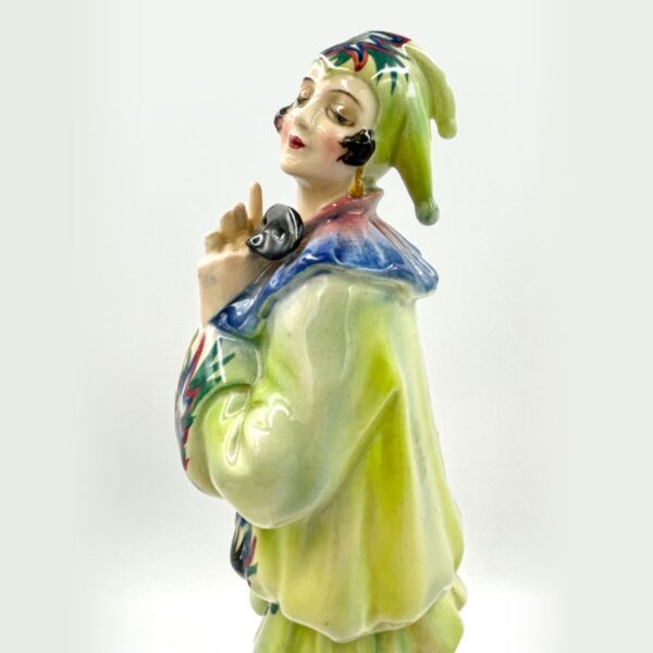 Goldscheider-art-deco-Pierrette-figurine-by-Dakon-and-Lorenzyl-c1925-5 Goldscheider Art Deco Pierrette Figurine By Damon and Lorenzl C1925