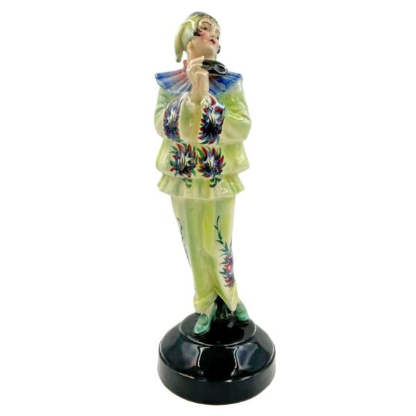 Goldscheider-art-deco-Pierrette-figurine-by-Dakon-and-Lorenzyl-c1925 Goldscheider Art Deco Pierrette Figurine By Damon and Lorenzl C1925