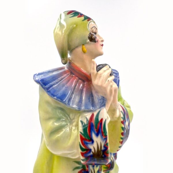 Goldscheider-art-deco-Pierrette-figurine-by-Dakon-and-Lorenzyl-c1925-7 Goldscheider Art Deco Pierrette Figurine By Damon and Lorenzl C1925