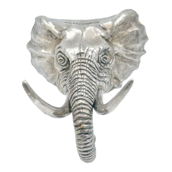 Hallmarked South African Silver Elephant Paperweight